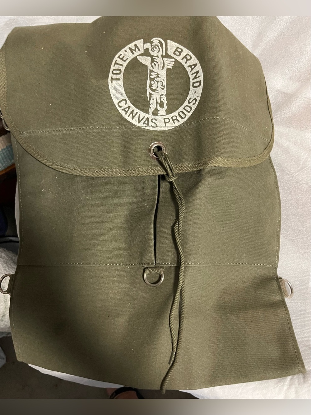 New old stock Totem Brand Canvas D-Ring Pack